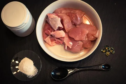 Alimentation crue pour chien